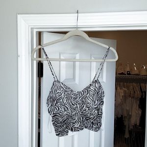NWT Zebra print crop top!